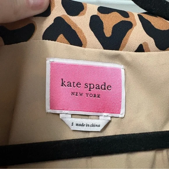 Kate Spade Brown Leopard Print Midi Wrap Dress - Picture 4 of 5